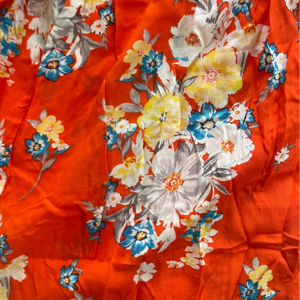 BeachLunchLounge Floral Orange Blossom off the shoulder Top Size XS NWT - Picture 13 of 15